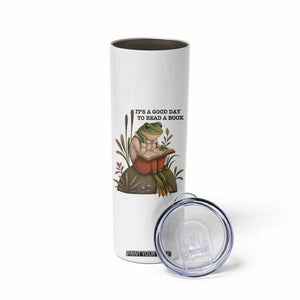 Frog Classic Books Skinny Tumbler It Is A Good Day To Read A Book TS14 Print Your Wear
