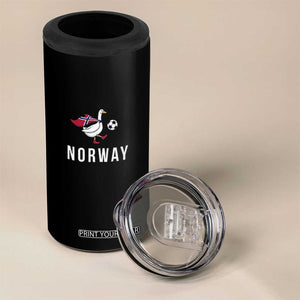 Norway Football 4 in 1 Can Cooler Tumbler Silly Goose Soccer Fan Support