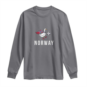 Norway Football Long Sleeve Shirt Silly Goose Soccer Fan Support