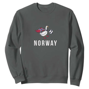 Norway Football Sweatshirt Silly Goose Soccer Fan Support