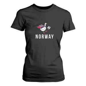 Norway Football T Shirt For Women Silly Goose Soccer Fan Support