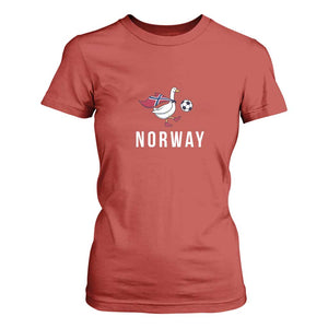 Norway Football T Shirt For Women Silly Goose Soccer Fan Support