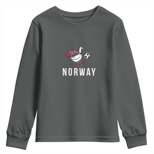 Norway Football Youth Sweatshirt Silly Goose Soccer Fan Support