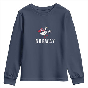 Norway Football Youth Sweatshirt Silly Goose Soccer Fan Support