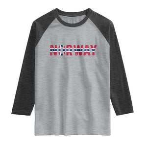 Norge Norway Norwegian Flag Raglan Shirt