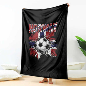 Norway Soccer Fan Throw Blanket Norwegian Football Supporter Fan Gift