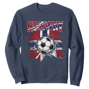 Norway Soccer Fan Sweatshirt Norwegian Football Supporter Fan Gift