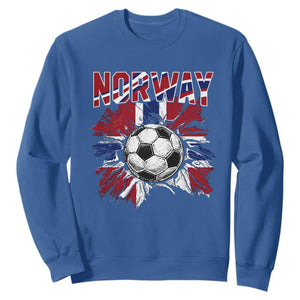 Norway Soccer Fan Sweatshirt Norwegian Football Supporter Fan Gift