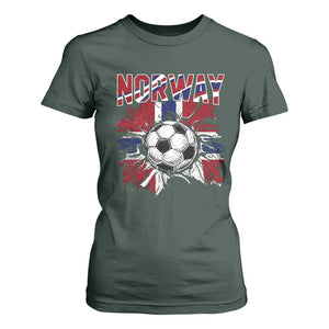 Norway Soccer Fan T Shirt For Women Norwegian Football Supporter Fan Gift