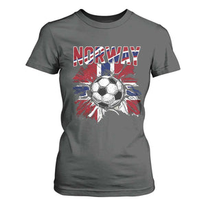 Norway Soccer Fan T Shirt For Women Norwegian Football Supporter Fan Gift