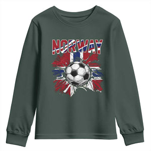 Norway Soccer Fan Youth Sweatshirt Norwegian Football Supporter Fan Gift