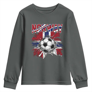 Norway Soccer Fan Youth Sweatshirt Norwegian Football Supporter Fan Gift