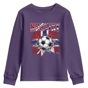 Norway Soccer Fan Youth Sweatshirt Norwegian Football Supporter Fan Gift
