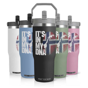 It's in My DNA Flip Straw Tumbler Norwegian Norway Map Flag Pride