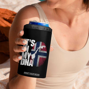 It's in My DNA 4 in 1 Can Cooler Tumbler Norwegian Norway Map Flag Pride