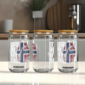 It's in My DNA Glass Can Norwegian Norway Map Flag Pride