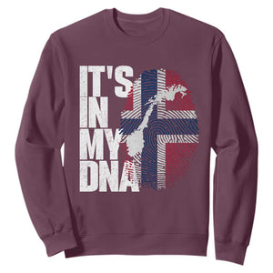 It's in My DNA Sweatshirt Norwegian Norway Map Flag Pride