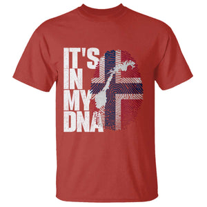 It's in My DNA T Shirt Norwegian Norway Map Flag Pride