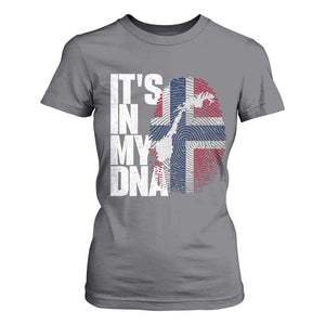 It's in My DNA T Shirt For Women Norwegian Norway Map Flag Pride