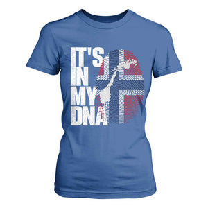 It's in My DNA T Shirt For Women Norwegian Norway Map Flag Pride