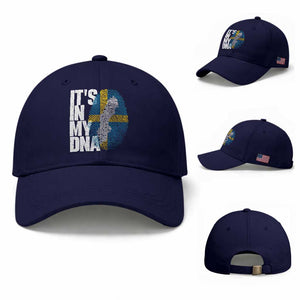It's in My DNA Baseball Cap Sweden Sverige Swedish Map Flag