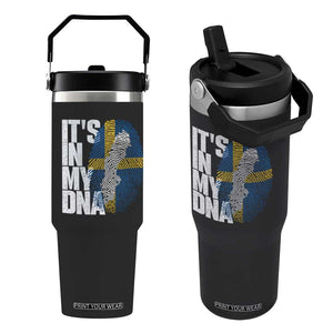 It's in My DNA Flip Straw Tumbler Sweden Sverige Swedish Map Flag