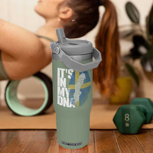 It's in My DNA Flip Straw Tumbler Sweden Sverige Swedish Map Flag