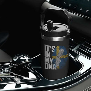 It's in My DNA Flip Straw Tumbler Sweden Sverige Swedish Map Flag