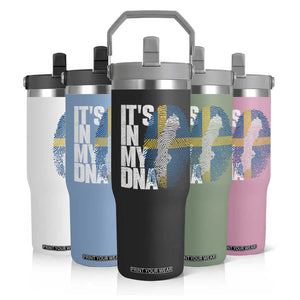 It's in My DNA Flip Straw Tumbler Sweden Sverige Swedish Map Flag