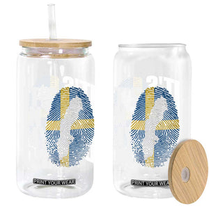 It's in My DNA Glass Can Sweden Sverige Swedish Map Flag