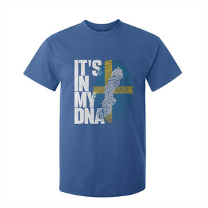 It's in My DNA T Shirt For Kid Sweden Sverige Swedish Map Flag
