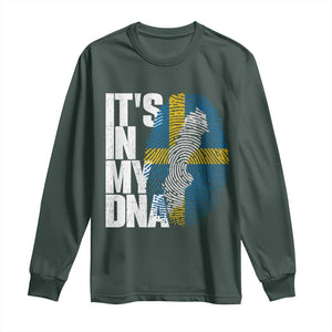 It's in My DNA Long Sleeve Shirt Sweden Sverige Swedish Map Flag