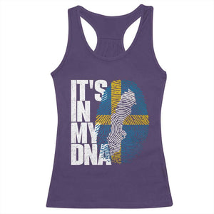 It's in My DNA Racerback Tank Top Sweden Sverige Swedish Map Flag