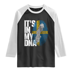 It's in My DNA Raglan Shirt Sweden Sverige Swedish Map Flag