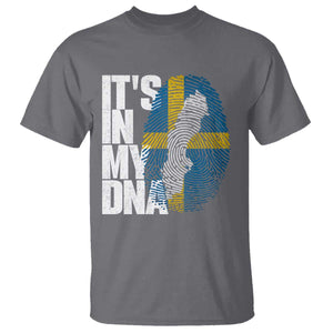 It's in My DNA T Shirt Sweden Sverige Swedish Map Flag