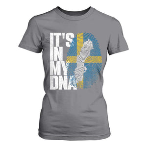 It's in My DNA T Shirt For Women Sweden Sverige Swedish Map Flag