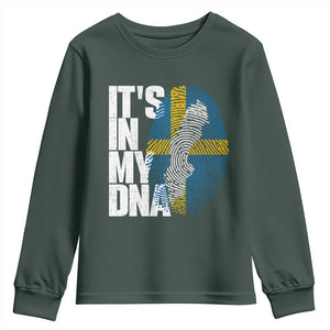 It's in My DNA Youth Sweatshirt Sweden Sverige Swedish Map Flag