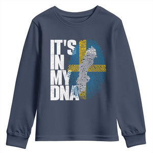 It's in My DNA Youth Sweatshirt Sweden Sverige Swedish Map Flag