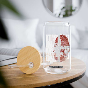 It's in My DNA Glass Can Denmark Map Flag Danish Gift