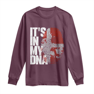 It's in My DNA Long Sleeve Shirt Denmark Map Flag Danish Gift