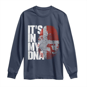 It's in My DNA Long Sleeve Shirt Denmark Map Flag Danish Gift