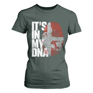 It's in My DNA T Shirt For Women Denmark Map Flag Danish Gift