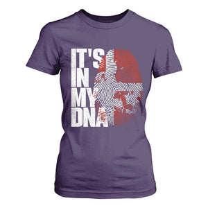 It's in My DNA T Shirt For Women Denmark Map Flag Danish Gift