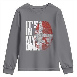 It's in My DNA Youth Sweatshirt Denmark Map Flag Danish Gift
