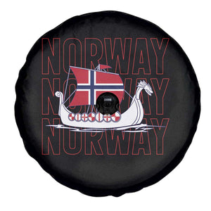 Norwegian Viking Ship Flag Boat Norway Heritage Spare Tire Cover