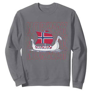 Norwegian Viking Ship Flag Boat Norway Heritage Sweatshirt