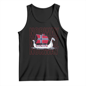 Norwegian Viking Ship Flag Boat Norway Heritage Tank Top