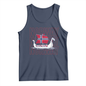 Norwegian Viking Ship Flag Boat Norway Heritage Tank Top