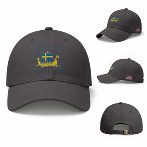 Swedish Viking Ship Sverige Sweden Flag Boat Viking Baseball Cap