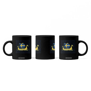 Swedish Viking Ship Sverige Sweden Flag Boat Viking Coffee Mug